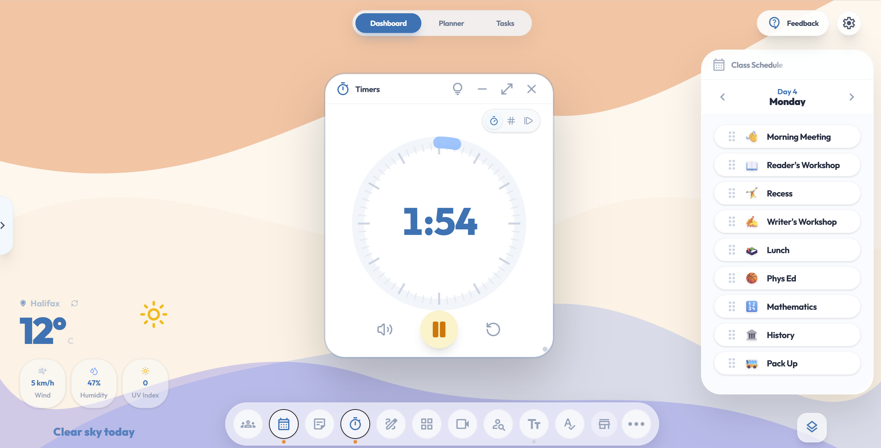 HomeRoom dashboard